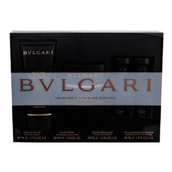 Bvlgari Man In Black zestaw Edp 30 ml + Balsam po goleniu 40 ml + Żel pod prysznic 40 ml + Krem do golenia 50 ml dla mężczyzn