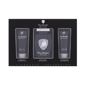 Lamborghini Mitico zestaw Edt 125 ml + Żel pod prysznic 100 ml + Balsam po goleniu 100 ml dla mężczyzn Uszkodzone pudełko