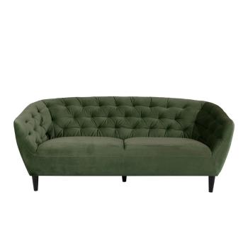Zielona aksamitna sofa Actona Ria, 191 cm