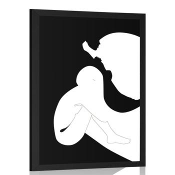 Plakat czarno-biała oryginalność kobiety - 40x60 silver
