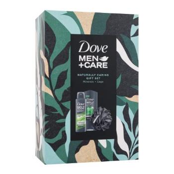 Dove Men + Care Naturally Caring Gift Set zestaw Antyperspirant 150 ml + żel pod prysznic 250 ml + gąbeczka dla mężczyzn