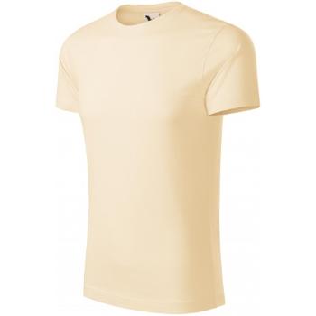 Męska koszulka z bawełny organicznej, migdałowy, XL