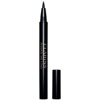Clarins Graphik Ink Liner Liquid Eyeliner Pen eyeliner w pisaku o długotrwałym efekcie odcień 01 Intense Black 0.4 ml
