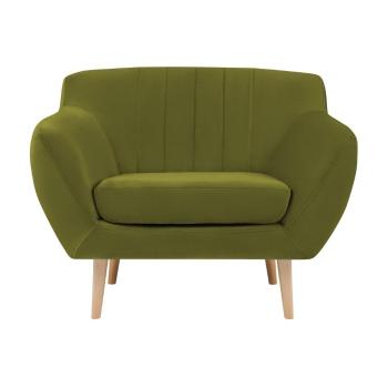 Zielony aksamitny fotel Mazzini Sofas Sardaigne