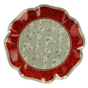 Porcelanowy talerz ze świątecznym motywem Brandani Piatto Portata, ⌀ 31 cm