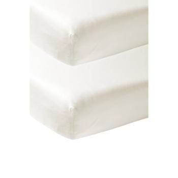 Meyco Jersey fitted sheet 2-pack 70 x 140 cm off white