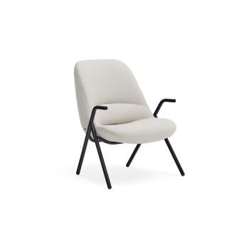 Biały fotel Teulat Dins, wys. 90 cm