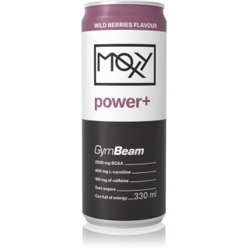 GymBeam Moxy Power+ gotowy napój z aminokwasami bez dodatku cukru smak Wild Berries 330 ml