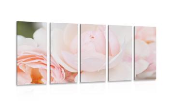 5-częściowy obraz pełen róż - 100x50