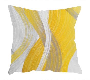 Forbyt, Poszewka na poduszkę, OXY Fale, żółte, 45 x 45 cm