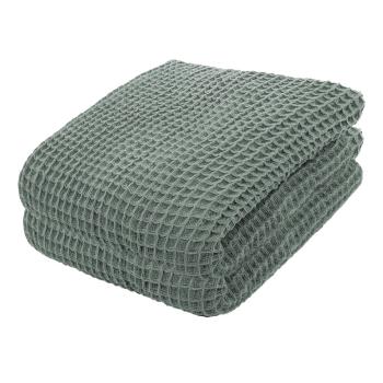 Zielona lekka bawełniana narzuta na łóżko Tiseco Home Studio, 250x260 cm