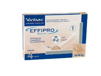 VIRBAC Effipro Spot-On przeciw pasożytom zewnętrznym dla dużych psów L 4 szt