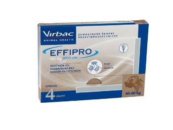 VIRBAC Effipro Spot-On przeciw pasożytom zewnętrznym dla dużych psów XL 4 szt