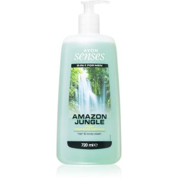 Avon Senses Amazon Jungle żel pod prysznic do ciała i włosów dla mężczyzn 720 ml