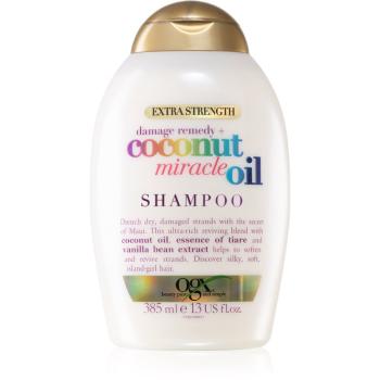 OGX Coconut Miracle Oil wzmacniający szampon do włosów zniszczonych Z olejkiem kokosowym. 385 ml