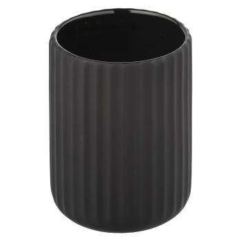 Czarny ceramiczny kubek na szczoteczki Wenko Belluno