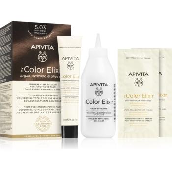 Apivita My Color Elixir farba do włosów bez amoniaku odcień 5.03 Light Brown Natural Gold