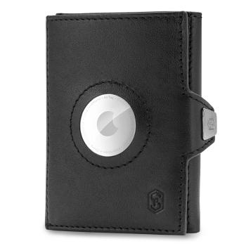 Slimpuro TRYO Trifold Airtag Wallet portfel 12 kart kieszonka na monety 9,2 x 2,2 x 7,5 cm (szer. x wys. x gł.) ochrona RFID