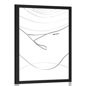 Plakat kobieca linia ciała - 40x60 white
