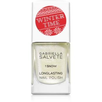 Gabriella Salvete Winter Time lakier do paznokci o dużej trwałości z wysokim połyskiem odcień 1 Snow 11 ml