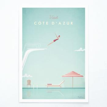 Plakat Travelposter Côte d'Azur, 50 x 70 cm