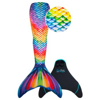 XTREM Toys and Sports - FIN FUN Syrenka Original, Adult Rozm. XS, Rainbow Reef