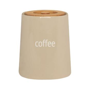 Kremowy pojemnik na kawę z bambusowym wieczkiem Premier Housewares Fletcher, 800 ml