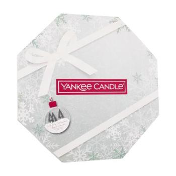 Yankee Candle Snow Globe Wonderland Advent Calendar zestaw Świeczka pod herbatę 24 x 9,8 g + Stojak na świeczkę unisex