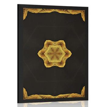 Plakat ciekawa złota Mandala - 20x30 black