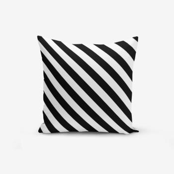 Czarno-biała poszewka na poduszkę z domieszką bawełny Minimalist Cushion Covers Black White Seriti, 45x45 cm