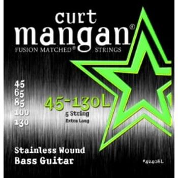 Curt Mangan 45-130 Extra Long Sstainless Steel 5-string Bass 42408l Struny Do Gitary Basowej