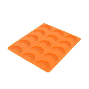 Foremki silikonowe Rogaliki 15 szt. - pomaranczowy - Rozmiar 24,5x21x1,2cm