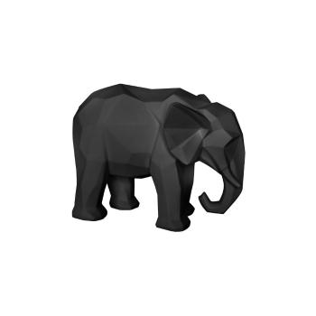 Matowa czarna figurka w kształcie słonia PT LIVING Origami Elephant