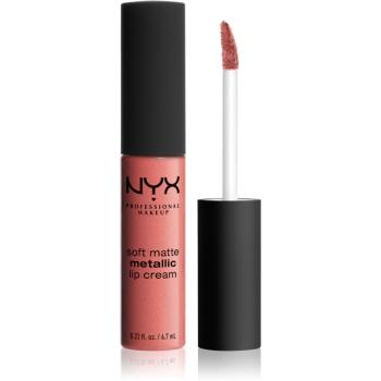 NYX Professional Makeup Soft Matte Metallic Lip Cream szminka w płynie z matowym wykończeniem odcień 06 Cannes 6.7 ml