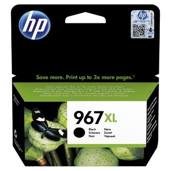 HP originální ink 3JA31AE, HP 967, black, 3000str., 68.7ml, extra high capacity, HP OFFICEJET PRO 9020, 9022, 9022E, 9023