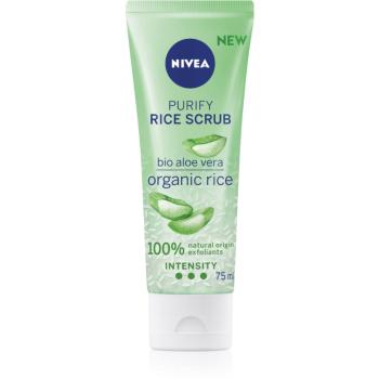 Nivea Rice Scrub Aloe Vera oczyszczający peeling do twarzy 75 ml