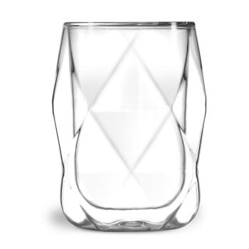 Zestaw 2 szklanek z podwójną ścianką do latté Vialli Design Geo, 350 ml