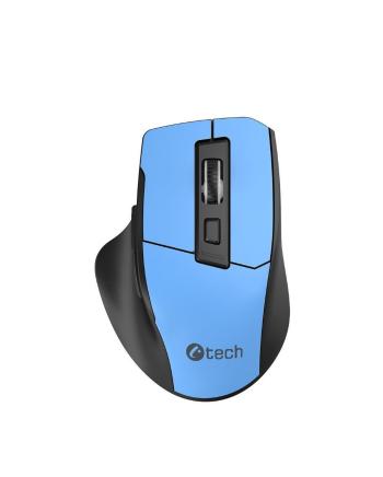 C-TECH Ergo mysz WLM-05, bezprzewodowa, 1600DPI, 6 przycisków, USB nano odbiornik, niebieska