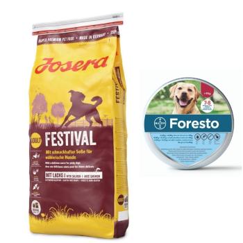 JOSERA Dog Festival dla wybrednych psów 15 kg + BAYER FORESTO Obroża foresto dla psa przeciw kleszczom i pchłom powyżej 8 kg