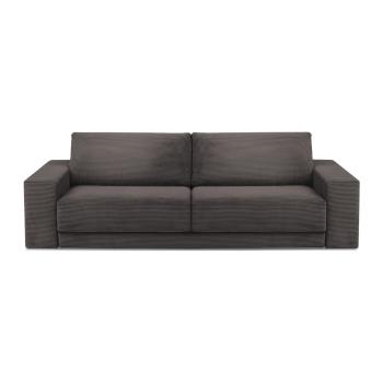 Brązowa sztruksowa sofa rozkładana Milo Casa Donatella