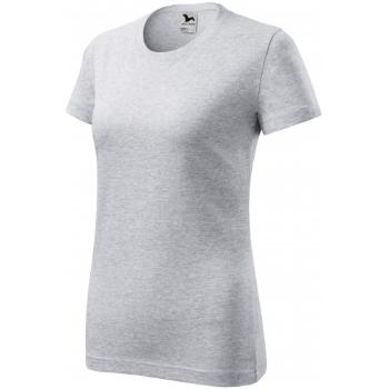 Klasyczna koszulka damska, jasnoszary marmur, XL