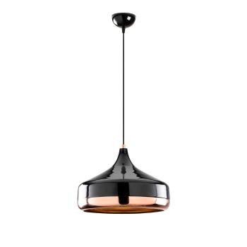 Czarna lampa wisząca z elementami w kolorze miedzi Opviq lights Yildo, ø 36 cm