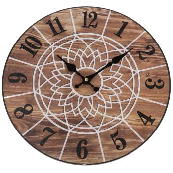 Zegar ścienny Mandala 34 cm, natural