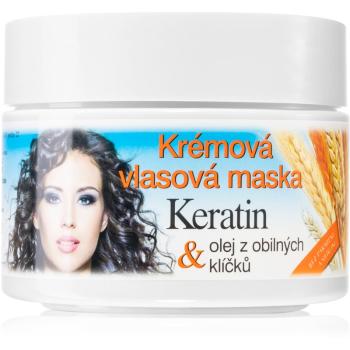 Bione Cosmetics Keratin + Grain kremowa maseczka do wszystkich rodzajów włosów 260 ml