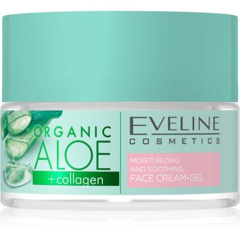 Eveline Cosmetics Organic Aloe+Collagen aktywny intensywnie nawilżający żel-krem o działaniu uspokajającym 50 ml