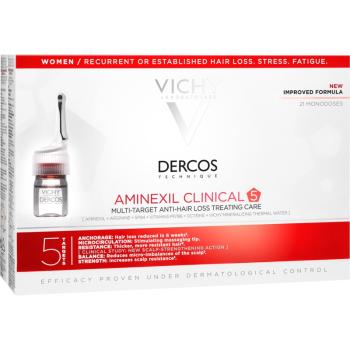 Vichy Dercos Aminexil Clinical 5 leczenie przeciw wypadaniu włosów dla kobiet 21x6 ml