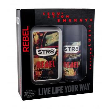 STR8 Rebel zestaw Edt 50 ml + Deospray 150 ml dla mężczyzn