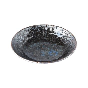 Czarno-szary głęboki talerz ceramiczny MIJ Pearl, ø 24 cm