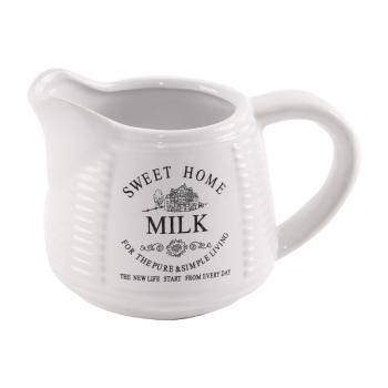Biały ceramiczny mlecznik Orion Sweet Home, 250 ml
