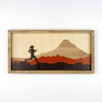 Drewniany obraz Kate Louise Running Woman, 50x25 cm